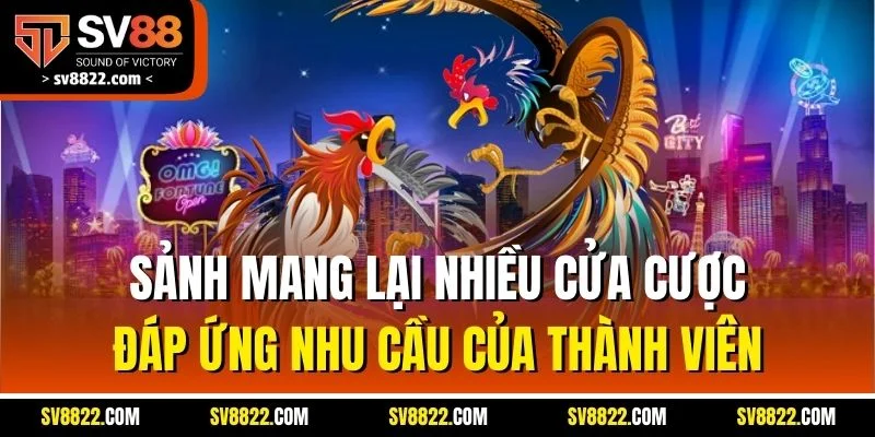 S128 - Sân Chơi Đá Gà Nổi Bật Trong Năm 2025 Tại SV88 4 Sảnh mang lại nhiều cửa cược đáp ứng nhu cầu của thành viên